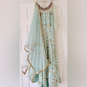 Floor length Anarkali 2 piece set. ( dress and dupatta) .